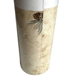 Vintage Pinecone Wallpaper Roll Rustic Cabin Lodge Nature Neutral Textured Look